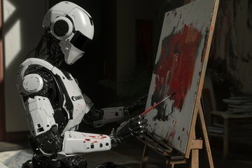 Poster - an stock robot is learning to be creative