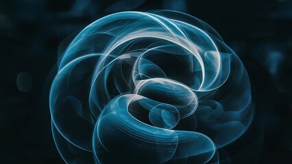 Abstract dark background with blue bokeh