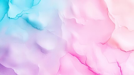 Poster - Round abstract watercolor paint stains background with soft hues, perfect for your design, effortlessly blending bold and subtle tones.