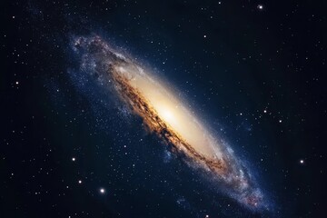 Wall Mural - the golden ratio is a golden spiral in the abstract space background. illustration of astrology and 