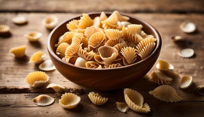 Wall Mural - Raw Dry Organic Medium Pasta Shells Ready to Cook
