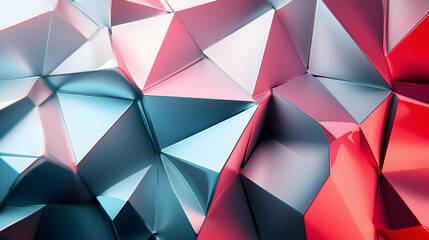 Wall Mural - Abstract 3D background with geometric shapes and depth