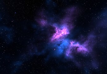 Wall Mural - the infinite nebula galaxy background is a generative ai image. abstract out of space.