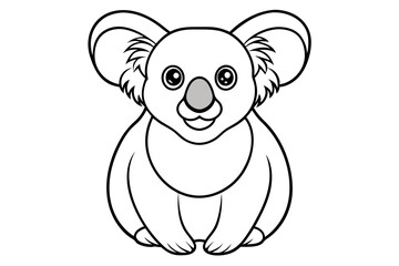 Wall Mural - koala vector silhouette white bacground