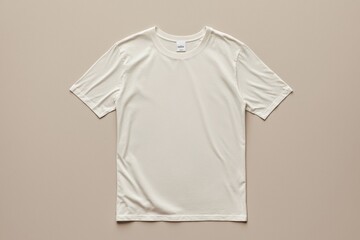 Simple Tshirt Flatlay mockup in beige background created with generative AI