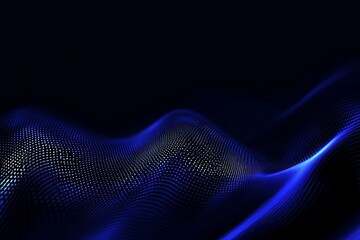 Poster - Background with digital line dots and colorful bokeh. Graphic design and generative AI design.