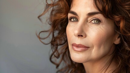 Poster - Beautiful woman in her 50s with flawless skin