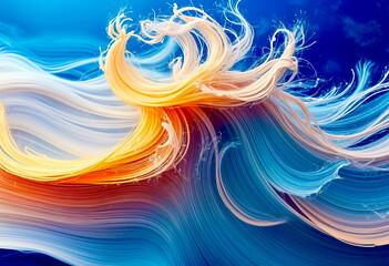 Poster - abstract background with waves