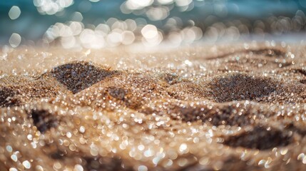 Canvas Print - Glittering beach sand under the sun