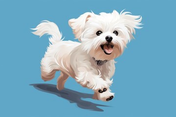 Canvas Print - Dog maltese terrier mammal.