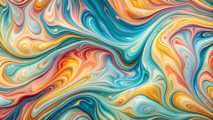 Abstract swirling colors, dynamic and fluid, representing movement and creativity, against a vibrant backdrop with copy space