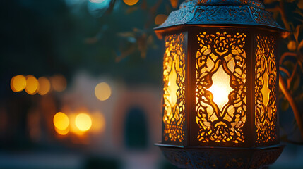 Poster - A close-up of an ornate Eid Milad Nabi lantern on 12 Rabi al Awwal