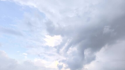 Wall Mural - raining sky timelapse - dark dramatic clouds during thunderstorm, rain and wind, extreme weather, ab