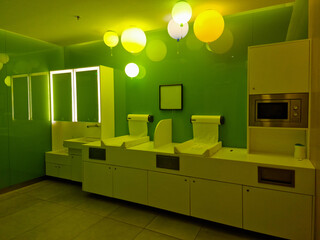 modern interior design public toilet for mother and baby in shopping mall