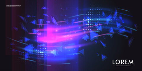 Poster - Aurora element design on dark background. Background aurora template. Bright light. Northern lights. Vector illustration. Design for background, wallpaper, postcard, web, banner, cover.	

