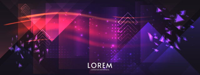 Poster - Aurora element design on dark background. Background aurora template. Bright light. Northern lights. Vector illustration. Design for background, wallpaper, postcard, web, banner, cover.	
