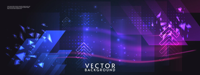 Poster - Aurora element design on dark background. Background aurora template. Bright light. Northern lights. Vector illustration. Design for background, wallpaper, postcard, web, banner, cover.	
