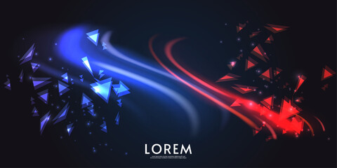 Poster - Aurora element design on dark background. Background aurora template. Bright light. Northern lights. Vector illustration. Design for background, wallpaper, postcard, web, banner, cover.	
