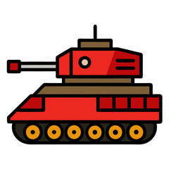 vector illustration of tank