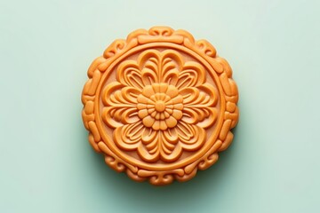 Sticker - Mooncake dessert food confectionery.