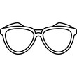 © Shapla - glasses outline coloring book page line art illustration digital drawing