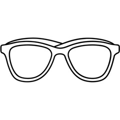 glasses outline coloring book page line art illustration digital drawing