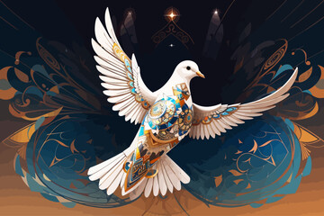 an image of an dove of peace soaring illustration