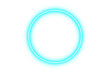 © Amona HD - Neon blue circle sign. Glowing circle icon on transparent background. Neon lighting round shape element. Neon sparkle circle border frame PNG. Graphic design elements