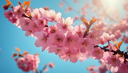 Wall Mural - pink cherry blossoms