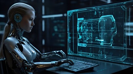 woman with code