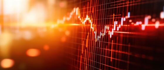 Dynamic stock market graphic showcasing fluctuating market trends and vibrant colors in a financial theme, dangerous economic downturn concept