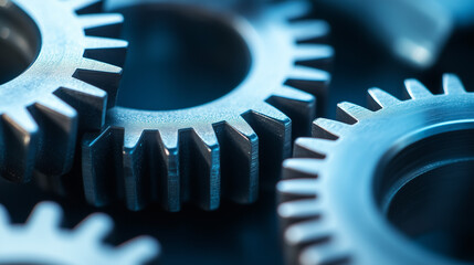 Metalic gears |  cogs | machinery | mechanical | engineering | industrial | clock