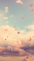 Poster - Flying cloud sky backgrounds.