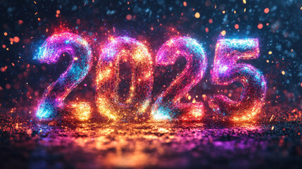 Wall Mural - Happy new year 2025