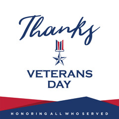 Wall Mural - Veterans Day vector concept background for web design