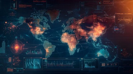 Poster - A detailed world map highlighting areas with monkeypox outbreaks