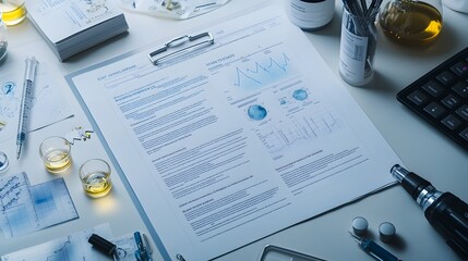 Poster - Detailed Scientific Research Paper on the Monkeypox Epidemic Spread Showcasing Medical Charts and Analytical Findings Laid Out on a Desk with Ample Copy Space