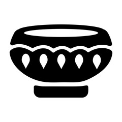 Poster - Ceremonial bowl icon in filled style 