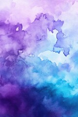 Poster - Abstract watercolor background featuring shades of purple and turquoise