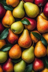 Seamless background of fresh pear