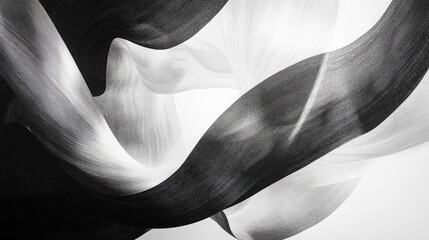 Poster - Abstract image featuring contrasting black and white elements