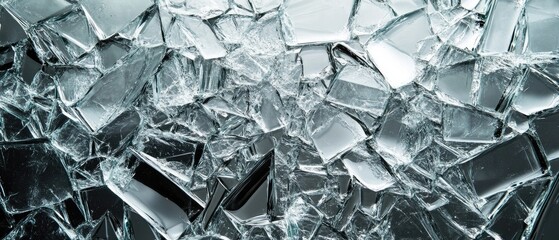 Poster - Abstract shattered glass pieces ideal for creative art projects