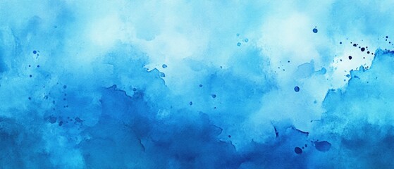 Wall Mural - Abstract blue watercolor splash background with a textured drop design on a grunge paper surface