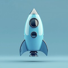 Sticker - Blue Rocket