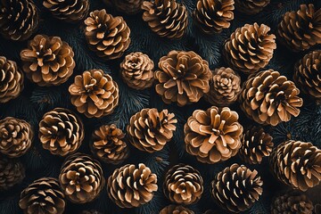 pine cone decoration background