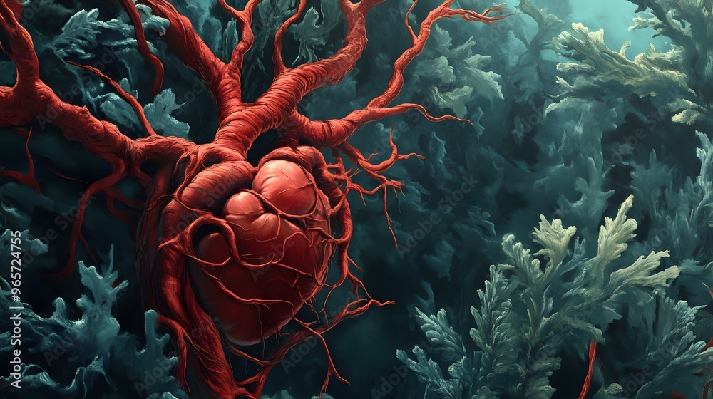 67. "Artistic depiction of the human coronary arteries and their role ...