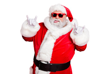 Wall Mural - close-up portrait of his he confident naughty fat overweight plump gray-haired bearded man having fu