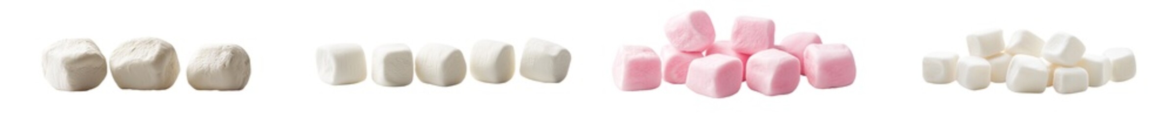 Poster - A marshmallow on a white background with full depth of field isolated on it