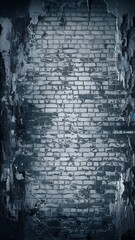 Wall Mural - Full frame of white grunge textured brick wall background