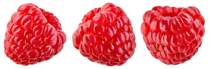 raspberry isolated png. one raspberry on transparent background. png format. red raspberries collect